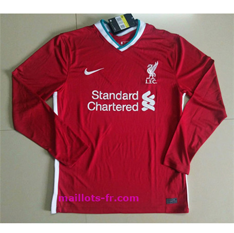 Maillot foot Liverpool Domicile Manche Longue 2020 2021 Homme