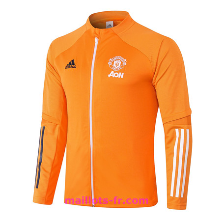  Veste Manchester United Orange 2020 2021 Homme